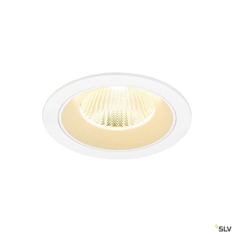 SLV NUMINOS® L, Deckeneinbauleuchte, 3000 K, 40°, IP20, rund, weiß
