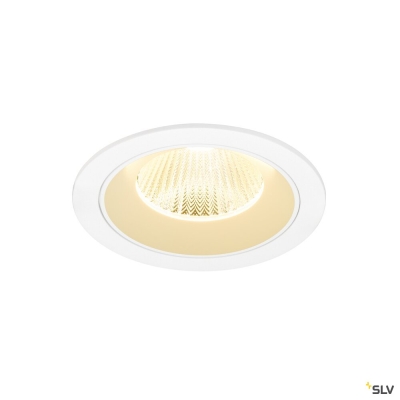 SLV NUMINOS® L, Deckeneinbauleuchte, 3000 K, 40°, IP20, rund, weiß
