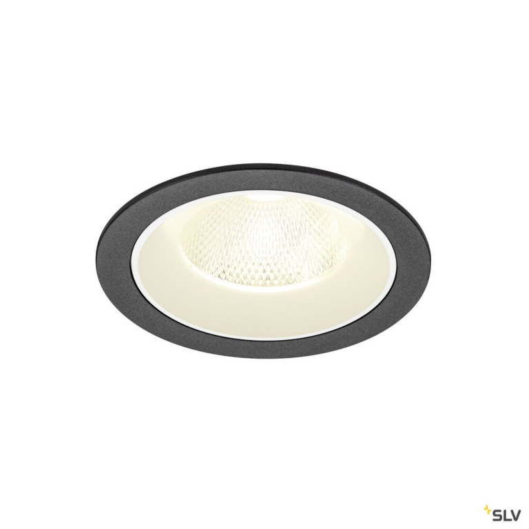 SLV NUMINOS® L, Deckeneinbauleuchte, 4000 K, 20°, IP20, rund, schwarz / weiß