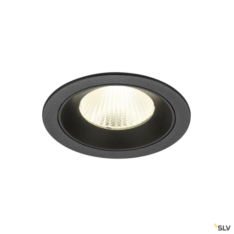 SLV NUMINOS® L, Deckeneinbauleuchte, 4000 K, 40°, IP20, rund, schwarz