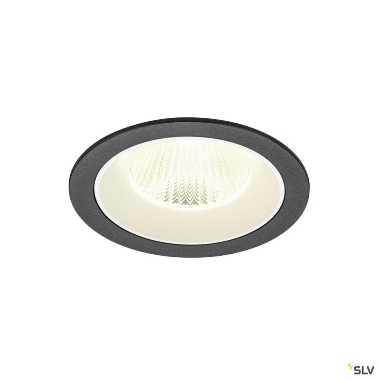 SLV NUMINOS® L, Deckeneinbauleuchte, 4000 K, 40°, IP20, rund, schwarz / weiß