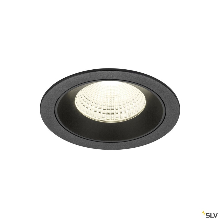 SLV NUMINOS® L, Deckeneinbauleuchte, 4000 K, 55°, IP20, rund, schwarz