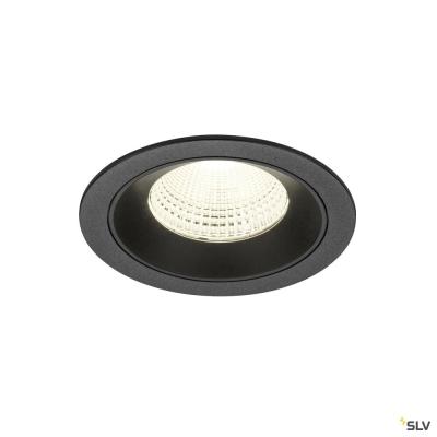 SLV NUMINOS® L, Deckeneinbauleuchte, 4000 K, 55°, IP20, rund, schwarz