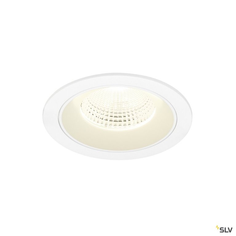 SLV NUMINOS® L, Deckeneinbauleuchte, 4000 K, 55°, IP20, rund, weiß