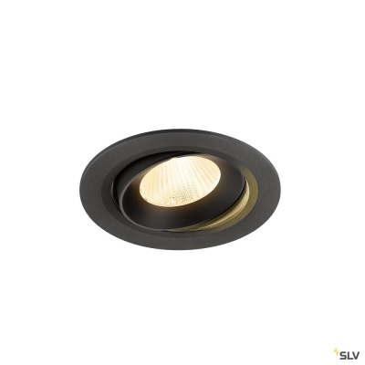 SLV NUMINOS® MOVE L, Deckeneinbauleuchte, 3000 K, 40°, IP20, rund, schwarz