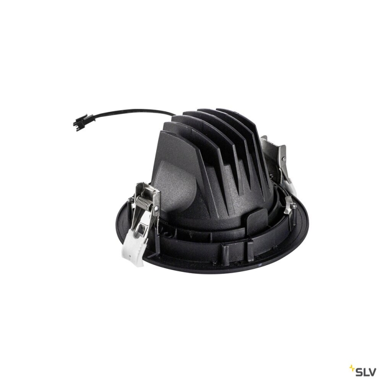 SLV NUMINOS® MOVE L, Deckeneinbauleuchte, 3000 K, 40°, IP20, rund, schwarz / weiß