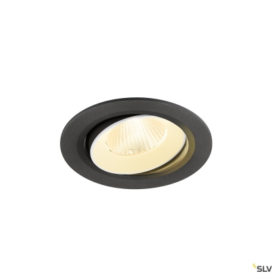 SLV NUMINOS® MOVE L, Deckeneinbauleuchte, 3000 K, 40°, IP20, rund, schwarz / weiß