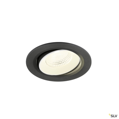 SLV NUMINOS® MOVE L, Deckeneinbauleuchte, 4000 K, 55°, IP20, rund, schwarz / weiß