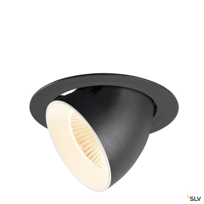 SLV NUMINOS® GIMBLE XL, Deckeneinbauleuchte,, 2700 K, 20°, schwarz / weiß