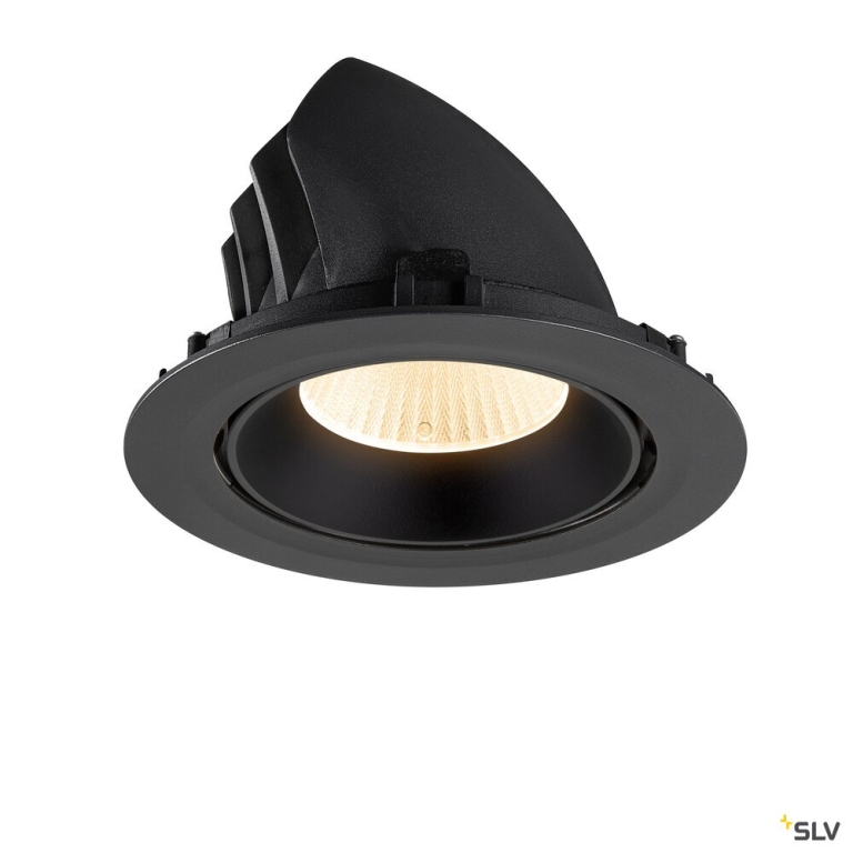 SLV NUMINOS® GIMBLE XL, Deckeneinbauleuchte,, 2700 K, 40°, schwarz