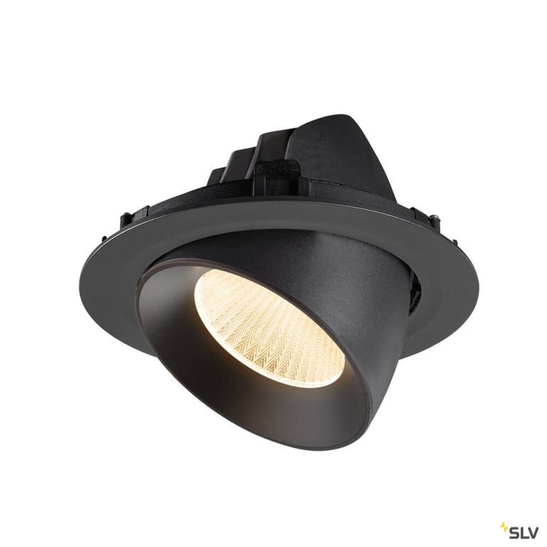SLV NUMINOS® GIMBLE XL, Deckeneinbauleuchte,, 2700 K, 40°, schwarz