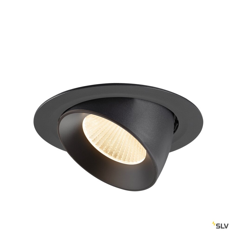 SLV NUMINOS® GIMBLE XL, Deckeneinbauleuchte,, 2700 K, 40°, schwarz