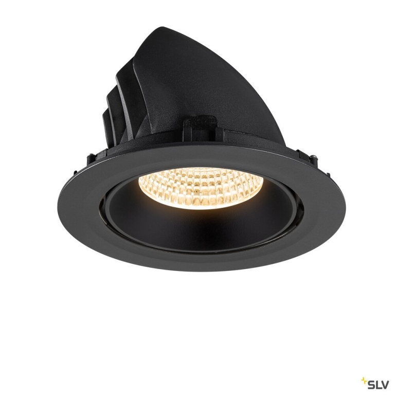 SLV NUMINOS® GIMBLE XL, Deckeneinbauleuchte,, 2700 K, 55°, schwarz