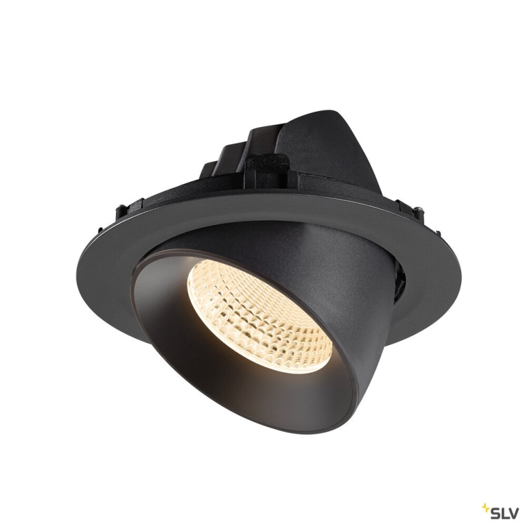 SLV NUMINOS® GIMBLE XL, Deckeneinbauleuchte,, 2700 K, 55°, schwarz