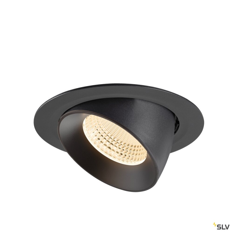 SLV NUMINOS® GIMBLE XL, Deckeneinbauleuchte,, 2700 K, 55°, schwarz