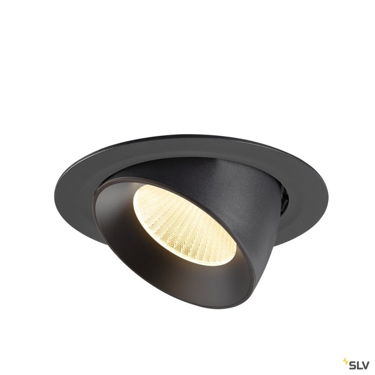 SLV NUMINOS® GIMBLE XL, Deckeneinbauleuchte,, 3000 K, 40°, schwarz