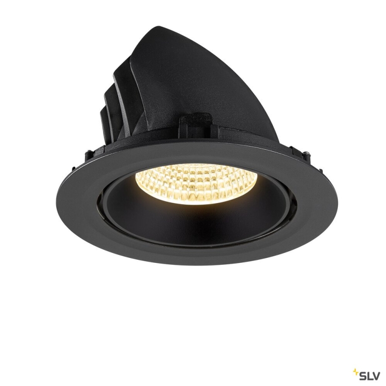 SLV NUMINOS® GIMBLE XL, Deckeneinbauleuchte,, 3000 K, 55°, schwarz