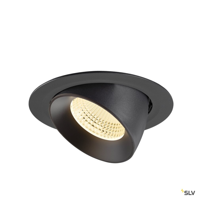SLV NUMINOS® GIMBLE XL, Deckeneinbauleuchte,, 3000 K, 55°, schwarz