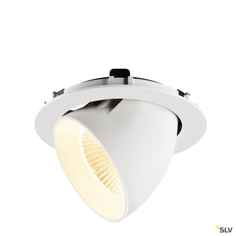 SLV NUMINOS® GIMBLE XL, Deckeneinbauleuchte,, 3000 K, 20°, weiß