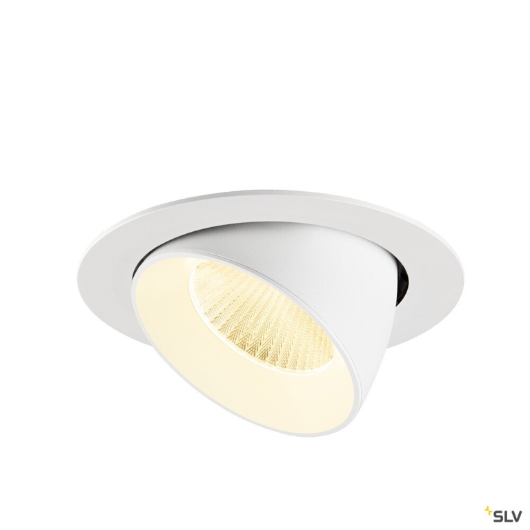 SLV NUMINOS® GIMBLE XL, Deckeneinbauleuchte,, 3000 K, 40°, weiß
