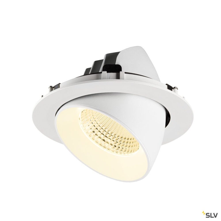 SLV NUMINOS® GIMBLE XL, Deckeneinbauleuchte,, 3000 K, 55°, weiß