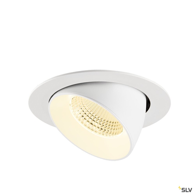 SLV NUMINOS® GIMBLE XL, Deckeneinbauleuchte,, 3000 K, 55°, weiß