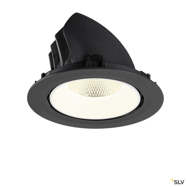 SLV NUMINOS® GIMBLE XL, Deckeneinbauleuchte,, 4000 K, 20°, schwarz / weiß