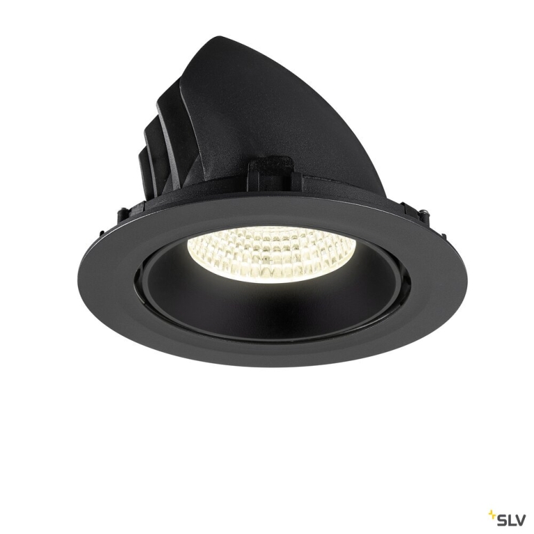 SLV NUMINOS® GIMBLE XL, Deckeneinbauleuchte,, 4000 K, 55°, schwarz
