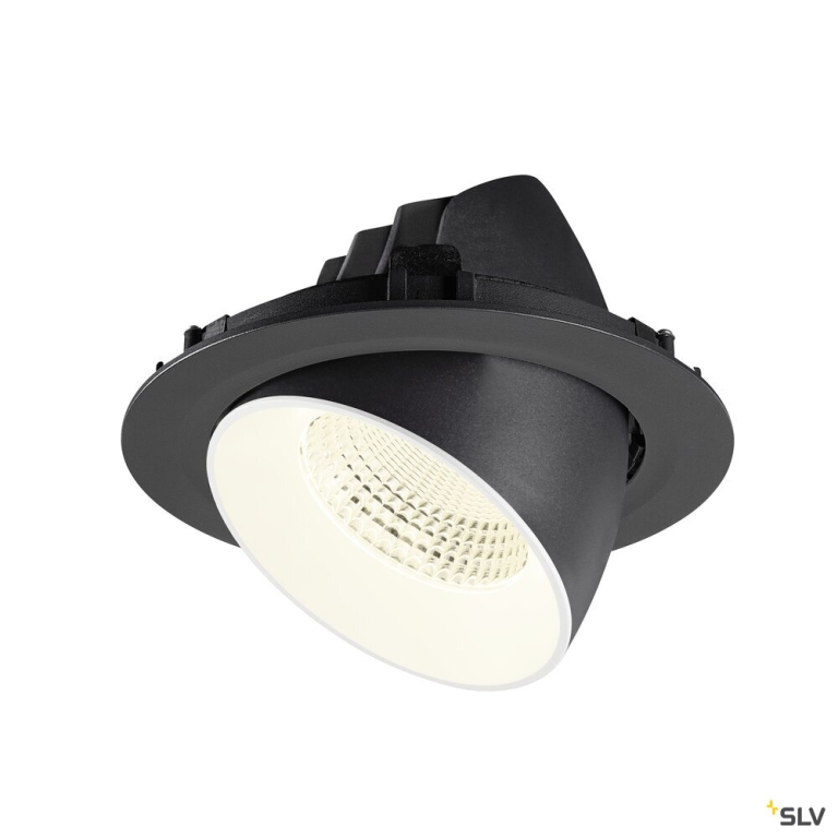 SLV NUMINOS® GIMBLE XL, Deckeneinbauleuchte,, 4000 K, 55°, schwarz / weiß