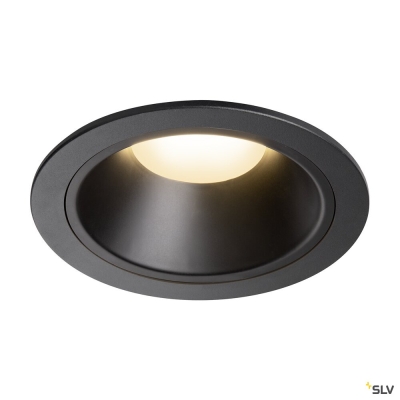 SLV NUMINOS® XL, Deckeneinbauleuchte, 3000 K, 40°, IP20, rund, schwarz
