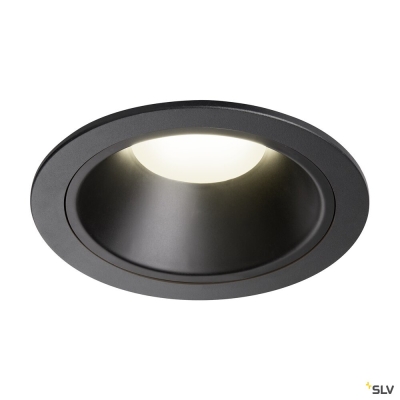 SLV NUMINOS® XL, Deckeneinbauleuchte, 4000 K, 40°, IP20, rund, schwarz