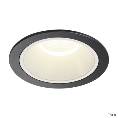 SLV NUMINOS® XL, Deckeneinbauleuchte, 4000 K, 40°, IP20, rund, schwarz / weiß