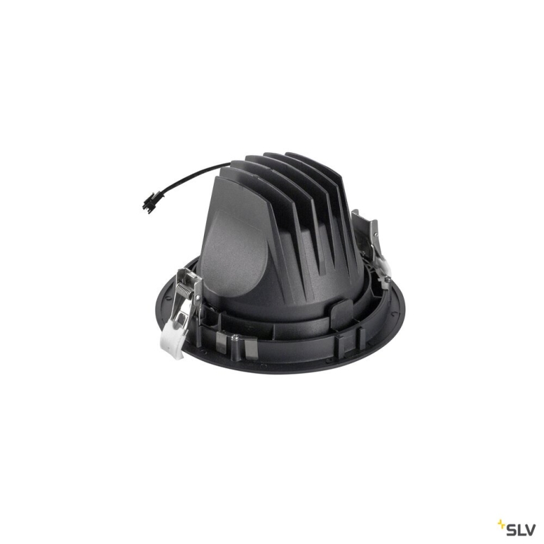 SLV NUMINOS® MOVE XL, Deckeneinbauleuchte, 2700 K, 20°, IP20, rund, schwarz / weiß