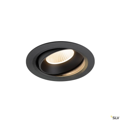 SLV NUMINOS® MOVE XL, Deckeneinbauleuchte, 2700 K, 40°, IP20, rund, schwarz