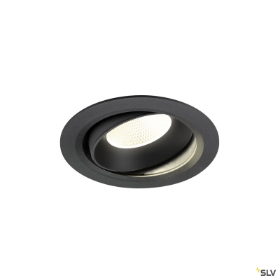 SLV NUMINOS® MOVE XL, Deckeneinbauleuchte, 4000 K, 20°, IP20, rund, schwarz