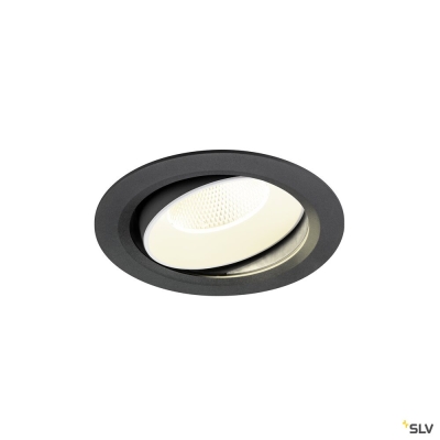 SLV NUMINOS® MOVE XL, Deckeneinbauleuchte, 4000 K, 20°, IP20, rund, schwarz / weiß