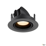 NUMINOS® GIMBLE XS, Deckeneinbauleuchte, 2700 K, 20°, IP20, rund, schwarz