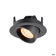 NUMINOS® GIMBLE XS, Deckeneinbauleuchte, 2700 K, 20°, IP20, rund, schwarz