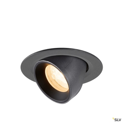 SLV NUMINOS® GIMBLE XS, Deckeneinbauleuchte, 2700 K, 40°, IP20, rund, schwarz