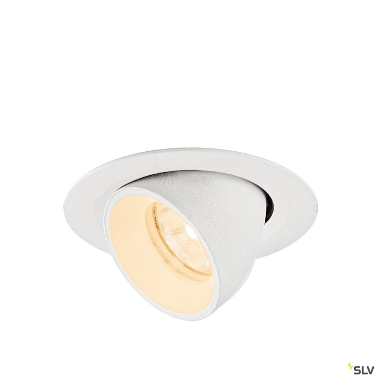 SLV NUMINOS® GIMBLE XS, Deckeneinbauleuchte, 2700 K, 20°, IP20, rund, weiß