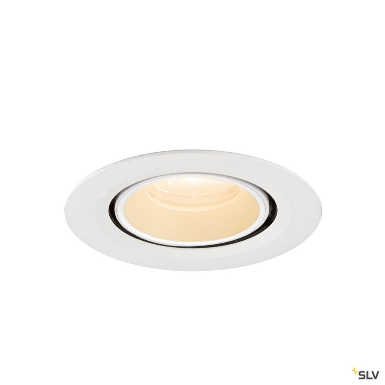 SLV NUMINOS® GIMBLE XS, Deckeneinbauleuchte, 2700 K, 20°, IP20, rund, weiß