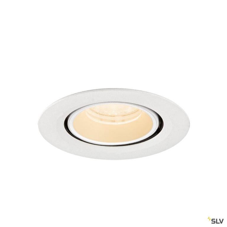 SLV NUMINOS® GIMBLE XS, Deckeneinbauleuchte, 2700 K, 40°, IP20, rund, weiß