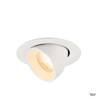 SLV NUMINOS® GIMBLE XS, Deckeneinbauleuchte, 2700 K, 40°, IP20, rund, weiß