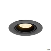 NUMINOS® GIMBLE XS, Deckeneinbauleuchte, 3000 K, 40°, IP20, rund, schwarz