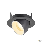 NUMINOS® GIMBLE XS, Deckeneinbauleuchte, 3000 K, 40°, IP20, rund, schwarz / weiß