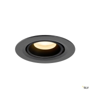 NUMINOS® GIMBLE XS, Deckeneinbauleuchte, 3000 K, 55°, IP20, rund, schwarz