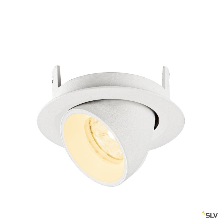 SLV NUMINOS® GIMBLE XS, Deckeneinbauleuchte, 3000 K, 20°, IP20, rund, weiß