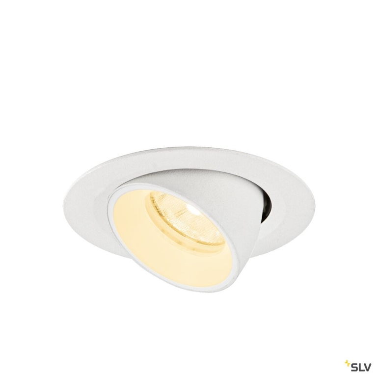 SLV NUMINOS® GIMBLE XS, Deckeneinbauleuchte, 3000 K, 20°, IP20, rund, weiß