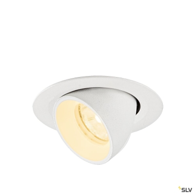 SLV NUMINOS® GIMBLE XS, Deckeneinbauleuchte, 3000 K, 20°, IP20, rund, weiß