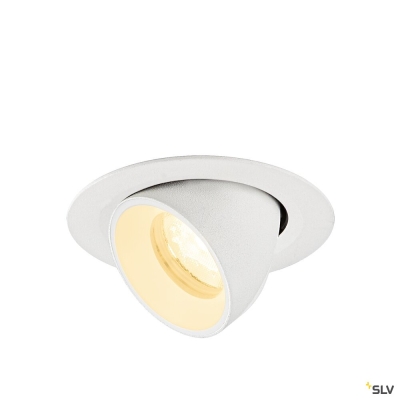 SLV NUMINOS® GIMBLE XS, Deckeneinbauleuchte, 3000 K, 40°, IP20, rund, weiß